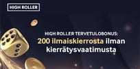 HighRoller Casino tarjoaa 200 ilmaiskierrosta ilman kierrätystä