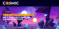 Lunasta jopa 500 € bonusrahaa ja 100 ilmaiskierrosta CosmicSlot Casinolla!