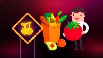 kuvassa erilaisia ruoka-aineita